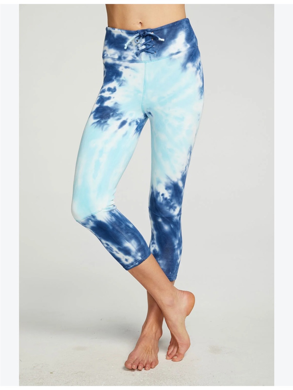 Chaser Brand Womens Tie-Dye Leggings - Blue & White